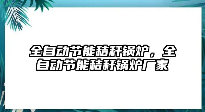 全自動節(jié)能秸稈鍋爐，全自動節(jié)能秸稈鍋爐廠家