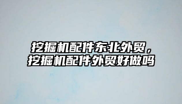 挖掘機(jī)配件東北外貿(mào)，挖掘機(jī)配件外貿(mào)好做嗎