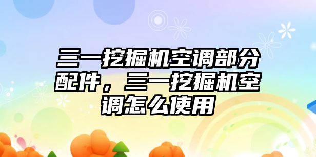 三一挖掘機空調(diào)部分配件，三一挖掘機空調(diào)怎么使用