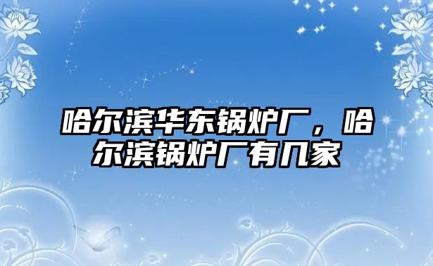 哈爾濱華東鍋爐廠，哈爾濱鍋爐廠有幾家