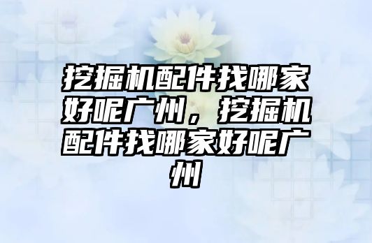 挖掘機配件找哪家好呢廣州，挖掘機配件找哪家好呢廣州