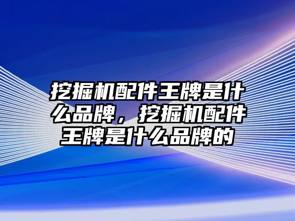 挖掘機(jī)配件王牌是什么品牌，挖掘機(jī)配件王牌是什么品牌的