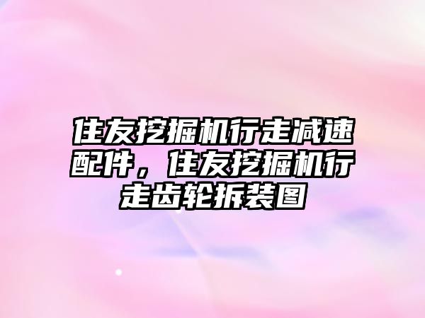 住友挖掘機行走減速配件，住友挖掘機行走齒輪拆裝圖