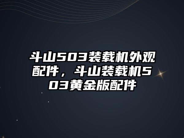 斗山503裝載機外觀配件，斗山裝載機503黃金版配件