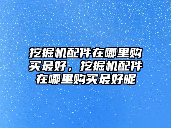 挖掘機配件在哪里購買最好，挖掘機配件在哪里購買最好呢