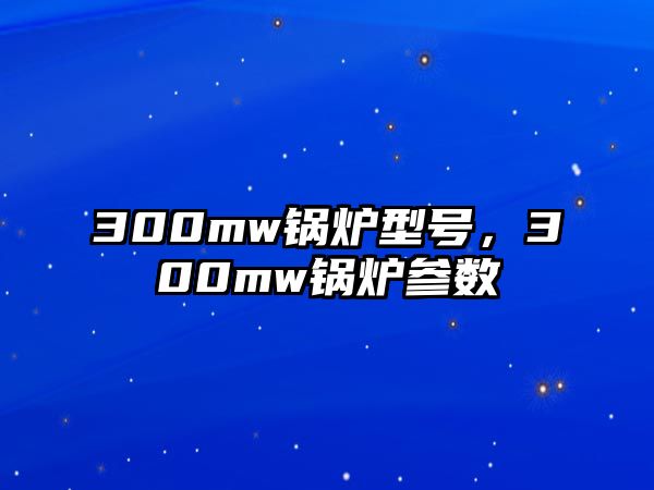 300mw鍋爐型號，300mw鍋爐參數(shù)