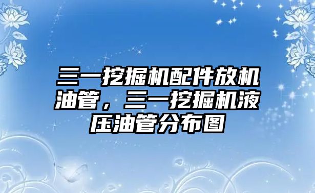 三一挖掘機配件放機油管，三一挖掘機液壓油管分布圖