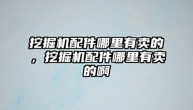 挖掘機配件哪里有賣的，挖掘機配件哪里有賣的啊