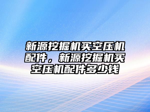 新源挖掘機買空壓機配件，新源挖掘機買空壓機配件多少錢