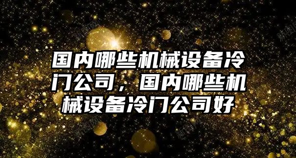 國內(nèi)哪些機械設(shè)備冷門公司，國內(nèi)哪些機械設(shè)備冷門公司好