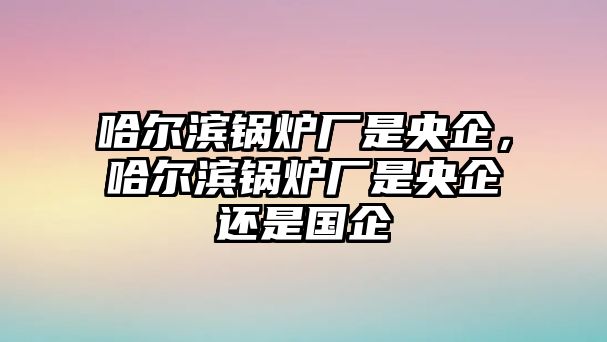 哈爾濱鍋爐廠是央企，哈爾濱鍋爐廠是央企還是國(guó)企