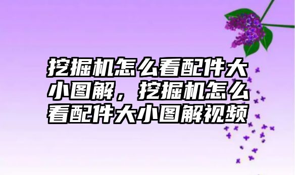 挖掘機怎么看配件大小圖解，挖掘機怎么看配件大小圖解視頻