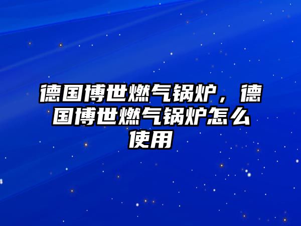 德國博世燃?xì)忮仩t，德國博世燃?xì)忮仩t怎么使用