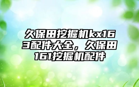 久保田挖掘機kx163配件大全，久保田161挖掘機配件