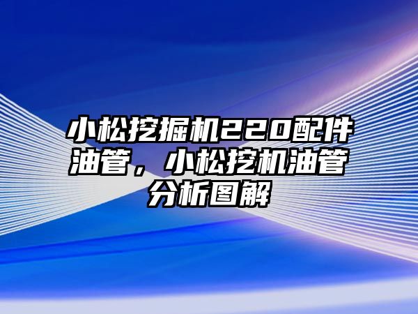 小松挖掘機(jī)220配件油管，小松挖機(jī)油管分析圖解