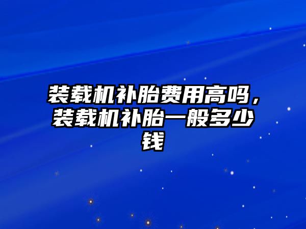 裝載機補胎費用高嗎，裝載機補胎一般多少錢