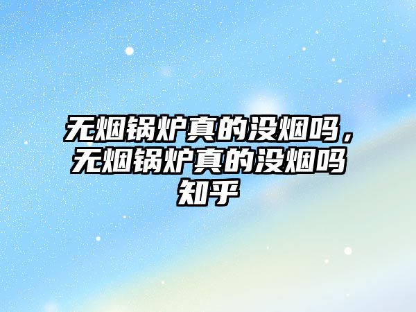 無煙鍋爐真的沒煙嗎，無煙鍋爐真的沒煙嗎知乎