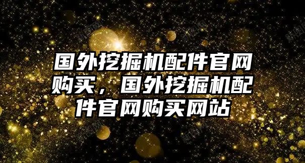 國外挖掘機配件官網(wǎng)購買，國外挖掘機配件官網(wǎng)購買網(wǎng)站