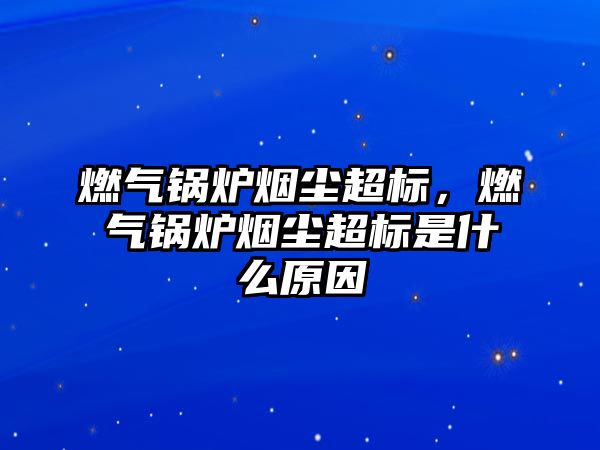 燃氣鍋爐煙塵超標，燃氣鍋爐煙塵超標是什么原因