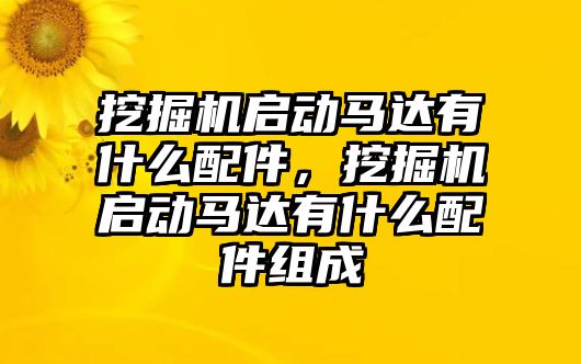 挖掘機啟動馬達有什么配件，挖掘機啟動馬達有什么配件組成