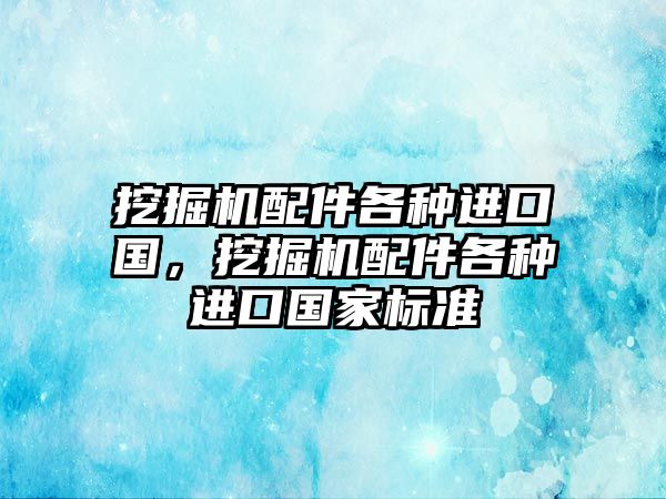 挖掘機配件各種進口國，挖掘機配件各種進口國家標(biāo)準(zhǔn)