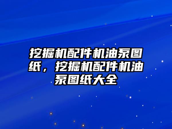 挖掘機(jī)配件機(jī)油泵圖紙，挖掘機(jī)配件機(jī)油泵圖紙大全