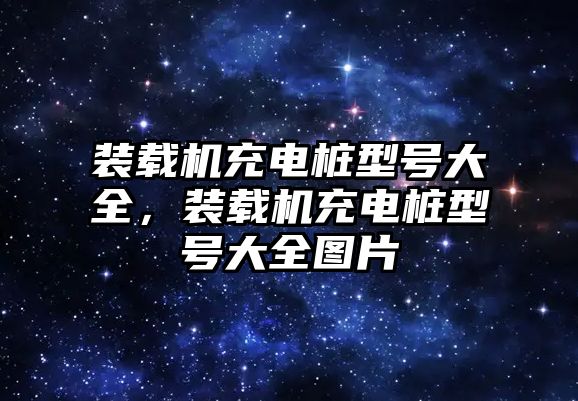 裝載機充電樁型號大全，裝載機充電樁型號大全圖片