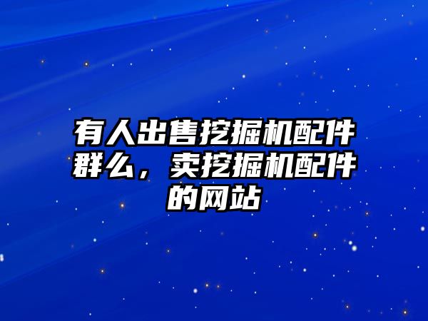 有人出售挖掘機(jī)配件群么，賣挖掘機(jī)配件的網(wǎng)站