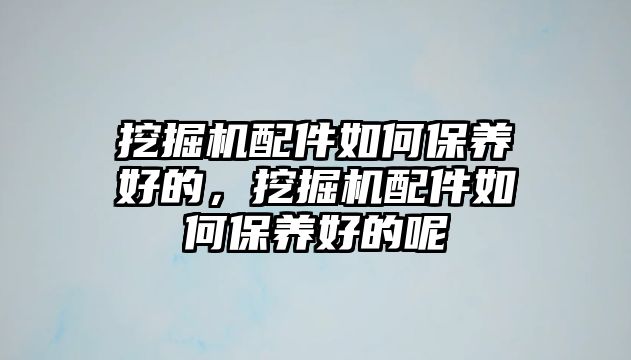 挖掘機配件如何保養(yǎng)好的，挖掘機配件如何保養(yǎng)好的呢