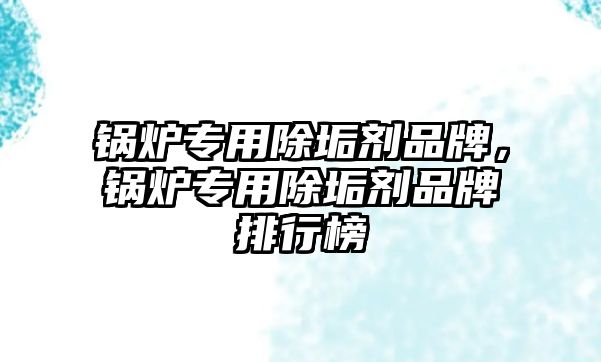 鍋爐專用除垢劑品牌，鍋爐專用除垢劑品牌排行榜