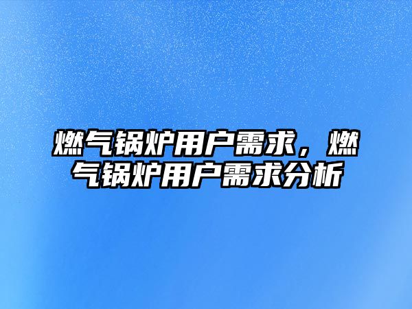 燃?xì)忮仩t用戶需求，燃?xì)忮仩t用戶需求分析