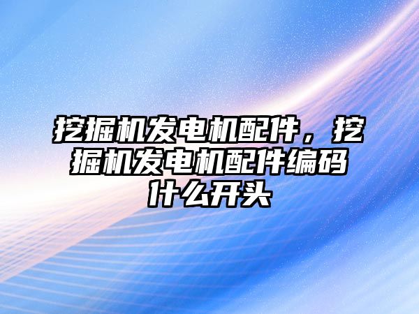 挖掘機發(fā)電機配件，挖掘機發(fā)電機配件編碼什么開頭