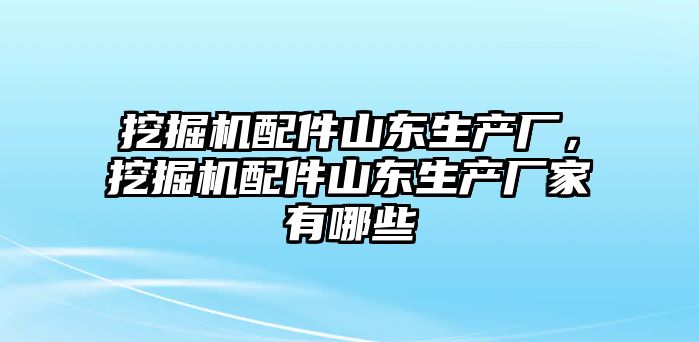 挖掘機配件山東生產(chǎn)廠，挖掘機配件山東生產(chǎn)廠家有哪些