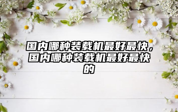 國內(nèi)哪種裝載機(jī)最好最快，國內(nèi)哪種裝載機(jī)最好最快的