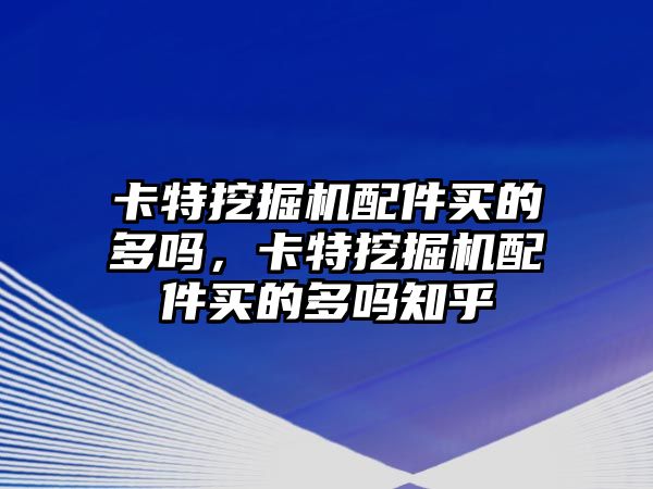 卡特挖掘機配件買的多嗎，卡特挖掘機配件買的多嗎知乎