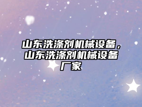 山東洗滌劑機(jī)械設(shè)備，山東洗滌劑機(jī)械設(shè)備廠家