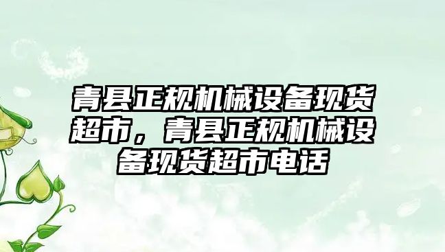 青縣正規(guī)機械設備現貨超市，青縣正規(guī)機械設備現貨超市電話