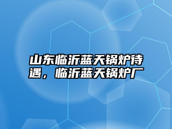 山東臨沂藍(lán)天鍋爐待遇，臨沂藍(lán)天鍋爐廠