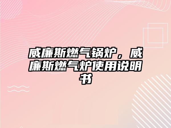 威廉斯燃?xì)忮仩t，威廉斯燃?xì)鉅t使用說明書