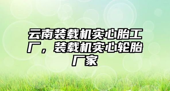 云南裝載機實心胎工廠，裝載機實心輪胎廠家