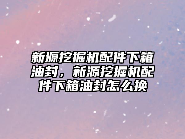 新源挖掘機(jī)配件下箱油封，新源挖掘機(jī)配件下箱油封怎么換