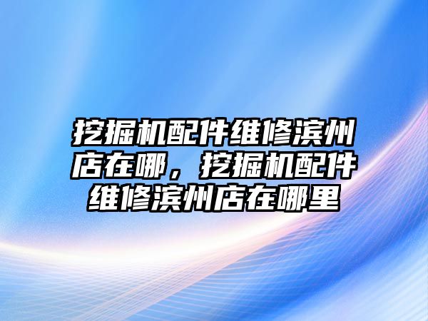 挖掘機配件維修濱州店在哪，挖掘機配件維修濱州店在哪里