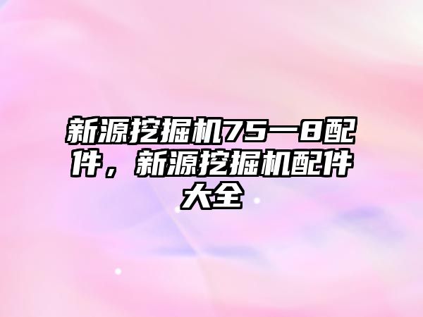 新源挖掘機(jī)75一8配件，新源挖掘機(jī)配件大全