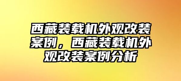 西藏裝載機(jī)外觀改裝案例，西藏裝載機(jī)外觀改裝案例分析