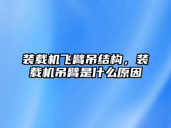 裝載機飛臂吊結(jié)構(gòu)，裝載機吊臂是什么原因