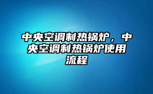 中央空調(diào)制熱鍋爐，中央空調(diào)制熱鍋爐使用流程