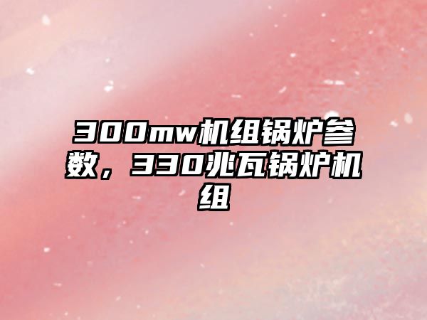 300mw機(jī)組鍋爐參數(shù)，330兆瓦鍋爐機(jī)組