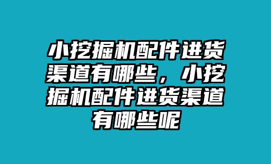 小挖掘機(jī)配件進(jìn)貨渠道有哪些，小挖掘機(jī)配件進(jìn)貨渠道有哪些呢