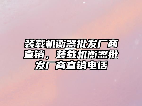 裝載機衡器批發(fā)廠商直銷，裝載機衡器批發(fā)廠商直銷電話