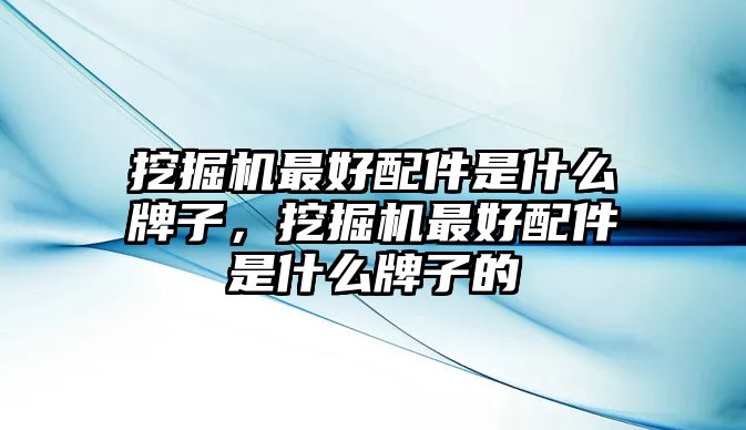 挖掘機(jī)最好配件是什么牌子，挖掘機(jī)最好配件是什么牌子的